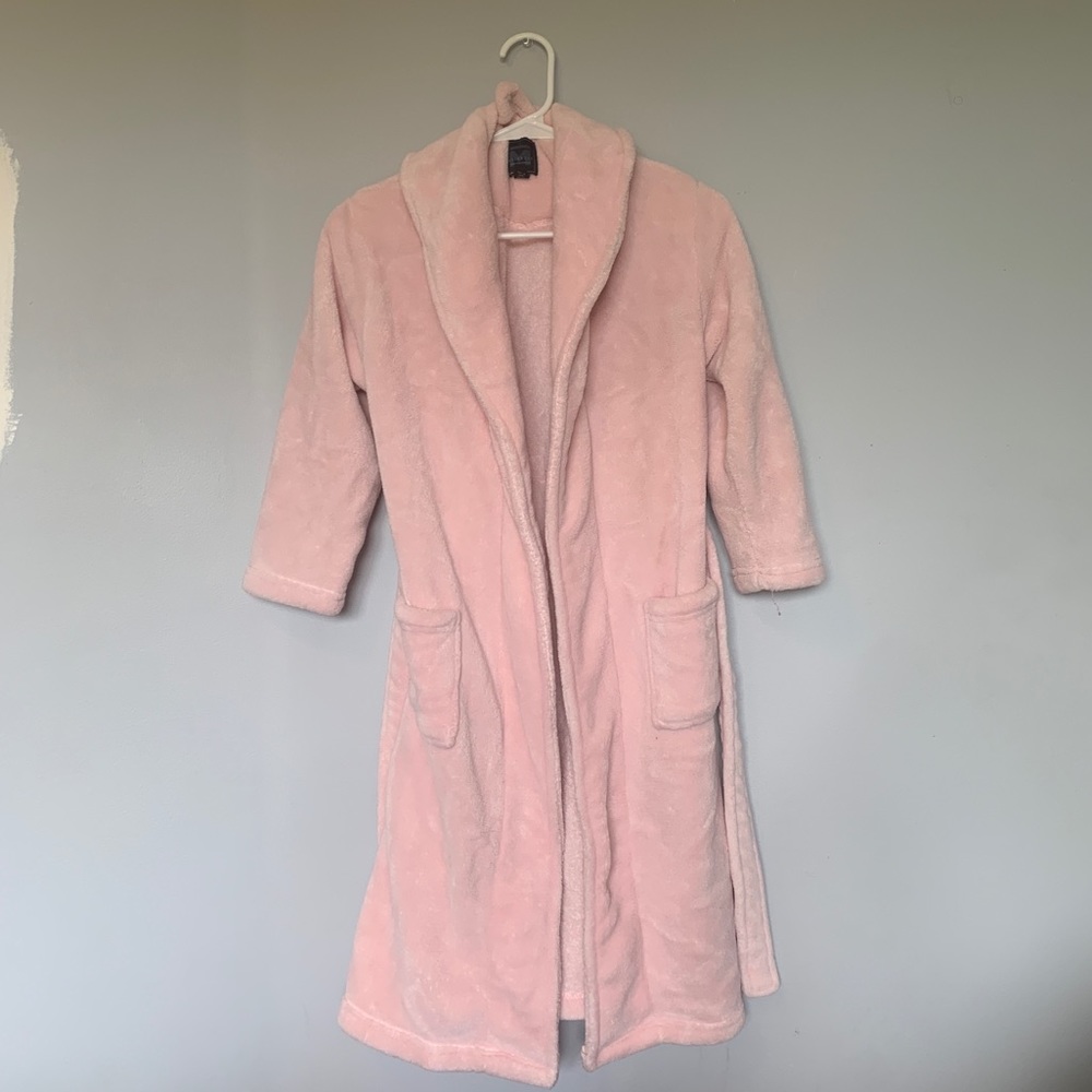 Majestic pink fuzzy robe